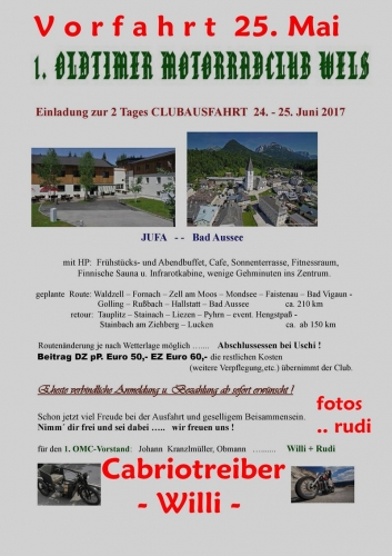 2017_05_25 OMC 2-Tg. Reise Vorfahrt