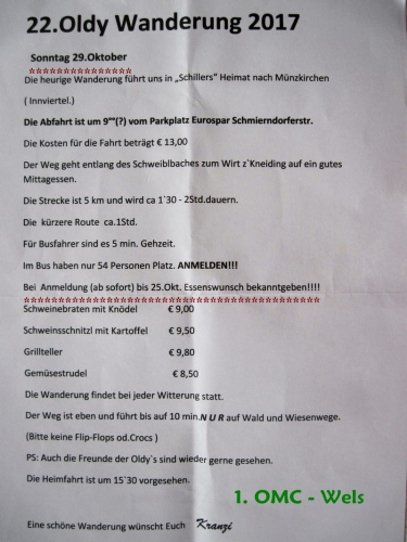 2017_10_29 OMC Oldy-Herbstwanderung Einl